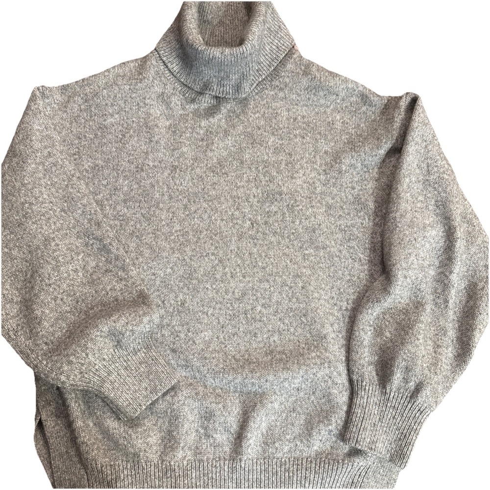 Woolen Bloom Sweater Women's Boutique Gray Heather‎ High Neck Size Medium Soft